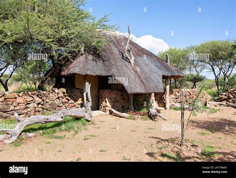 Botswana, traditional african house, Setswana culture, build in a ...