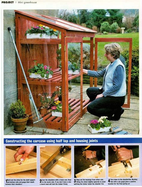 #1137 Mini Greenhouse Plans - Outdoor Plans | Greenhouse, Mini greenhouse, Greenhouse plans