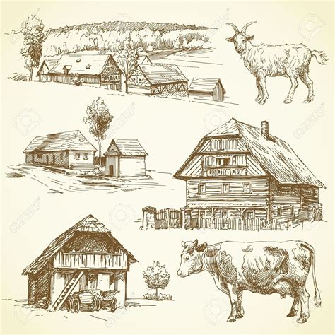 Farm Scenes Drawing at GetDrawings | Free download