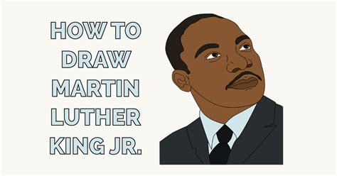 How to Draw Martin Luther King Jr - Really Easy Drawing Tutorial