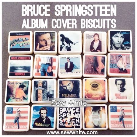 Bruce Springsteen Album Cover Biscuits - Sew White