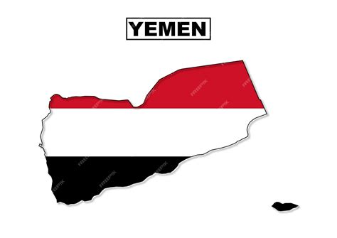 Premium Vector | Yemen flag map in vector