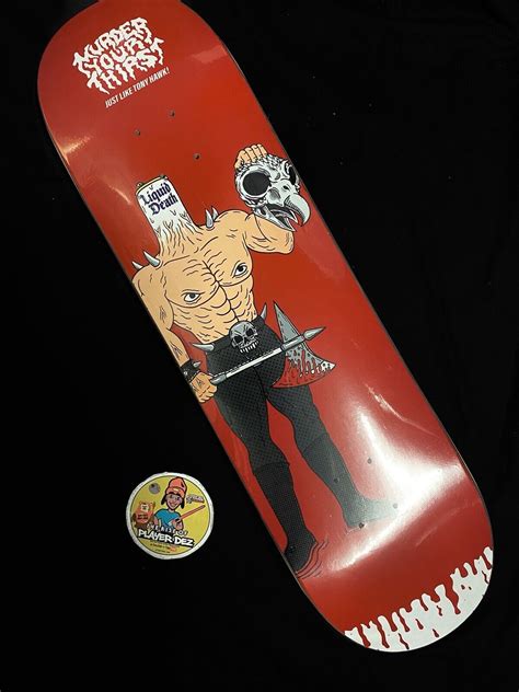 EXTREMELY RARE Tony Hawk Blood Murder Your Thirst Liquid Death Skateboard Deck | eBay