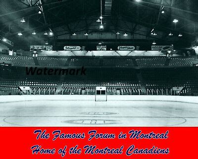 NHL 1950's Inside View Famous Montreal Forum Montreal Canadiens 8 X 10 Photo Pic | eBay