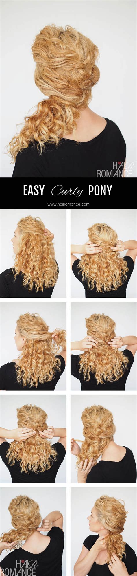 Curly hair tutorial - easy ponytail with a twist - Hair Romance