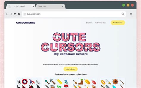 Cute Cursors - Big Collection Cursors Google Chrome için - Eklenti İndir