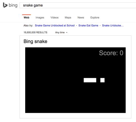 Snake Game et Pong : les Easter Eggs de Bing - Actualité Abondance