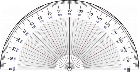 Free Printable Protractor To Reduce Paper, You May Wish To Print The Protractors Two To A Page ...