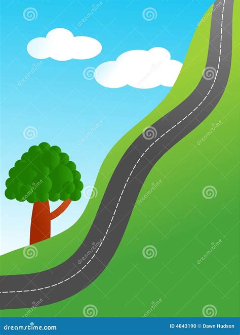 Steep Road Vector Illustration | CartoonDealer.com #4843190