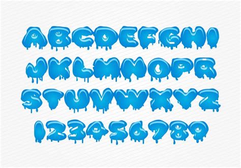 Free Vector Water Font - Download Free Vector Art, Stock Graphics & Images