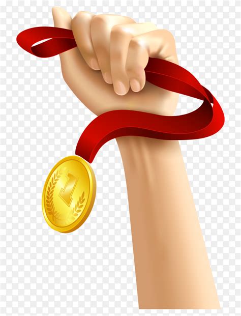 Hand holding Medal of winner clipart PNG - Similar PNG