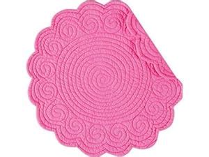 Amazon.com - Set of 4 PCS Quilted, 17"ROUND? PLACEMAT, HOT PINK - Place Mats