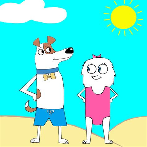 max and gidget in the beach by Lahmom2000 on DeviantArt