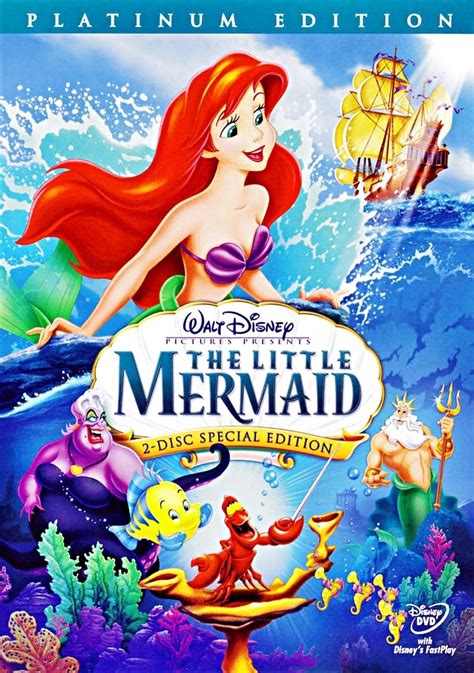 The Little Mermaid - Two-Disc Platinum Edition Disney DVD Cover - Walt Disney Characters Photo ...