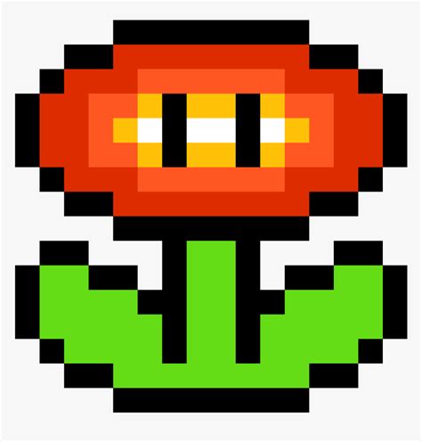 Fire Flower [1] - Mario Pixel Art, HD Png Download - kindpng