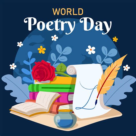 Happy World Poetry Day Concept 8297131 Vector Art at Vecteezy