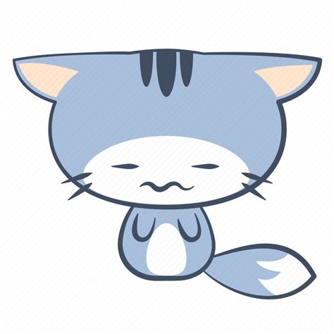 Cat, disgust, emoji, frowning, sad, scared, sticker icon - Download on Iconfinder