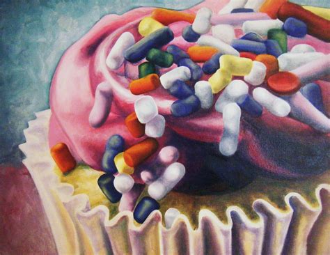 Becky Hernandez (BFA Painting) paints contemporary still life. @bububustle | Sweets art, Food ...