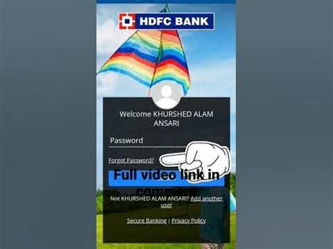 HDFC Netbanking password reset from mobile 2023 - YouTube