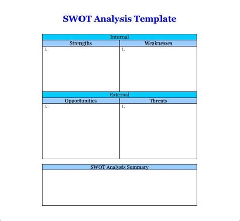 45+ SWOT Analysis Template - Word, Excel, PDF, PPT | Free & Premium Templates