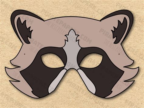 Raccoon Mask Printable, Paper DIY for Kids and Adults. PDF Template. Instant Download. for ...