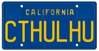 Cthulhu License Plate Replica | A facsimile of what the bare… | Flickr