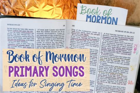 January Book of Mormon Primary Songs List for 2024 Come Follow Me - Primary Singing