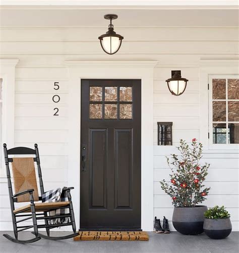 Black Modern Farmhouse Garage Doors ~ Cream Brick Shutters Cedar ...