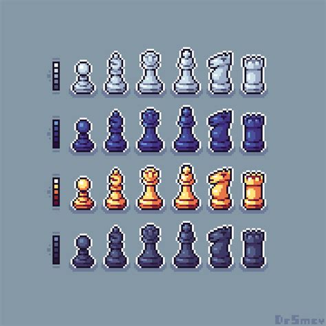 Sets of Chess Pieces : r/PixelArt