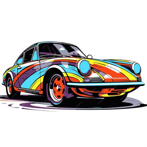 Premium Vector | Pop art car