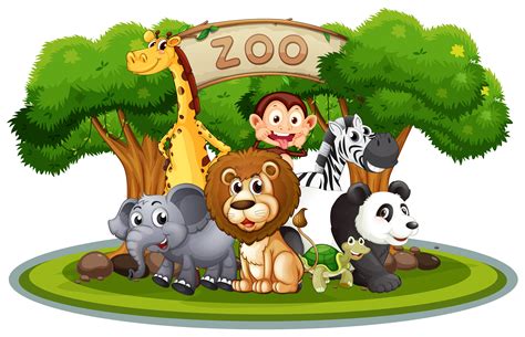 Zoo Animals Vector Art, Icons, and Graphics for Free Download