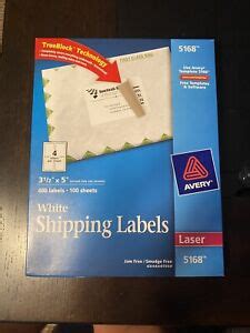 Avery 5168 Shipping Labels 3x5 White 400 Labels 100 Sheets TrueBlock | eBay