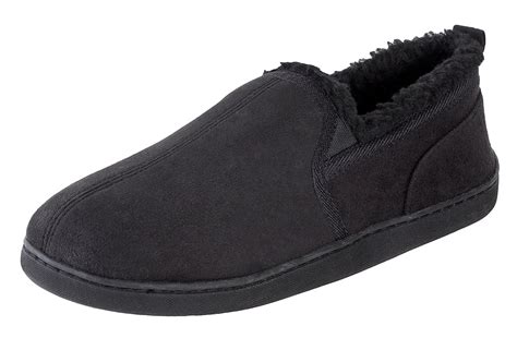 Urban Fox Dixon Suede Slippers Men I Rubber-Sole with Grips I Thickly ...