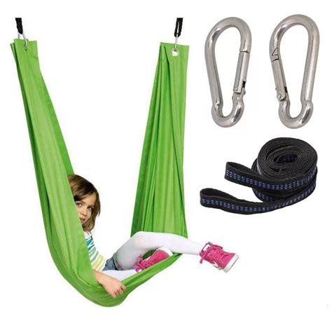 Weather Resistant Indoor Green Nylon Sensory Swing| Siesta Hammocks