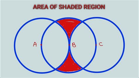 Area of Shaded Region | 3 Intersecting Circles - YouTube