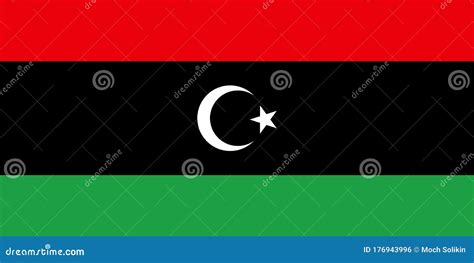 Libya`s National Flag is Isolated in Official Colors Stock Vector - Illustration of ...