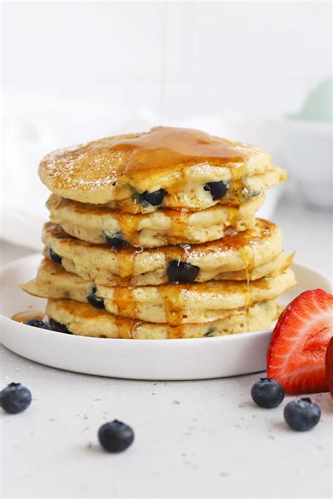 Fluffy Gluten-Free Blueberry Pancakes • One Lovely Life