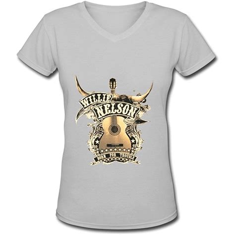 Willie Nelson Tour 2015 Fan Logo Neck T Shirt For Women DeepHeather XXL [Women_08064] - $17.90 ...