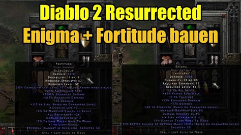 Diablo 2 Resurrected | Enigma + Fortitude bauen - YouTube