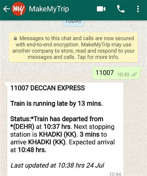 IRCTC Live Train Status via WhatsApp: How to check Indian Railways ...