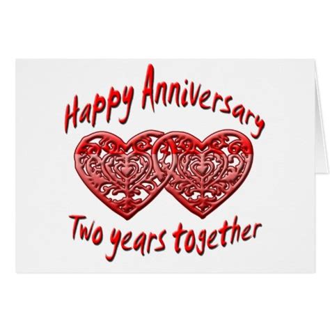 2nd. Anniversary Greeting Card | Zazzle