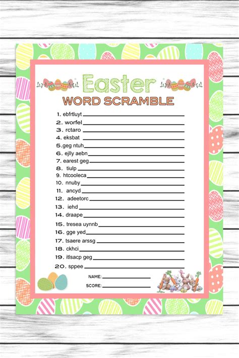 Free Printable Word Games