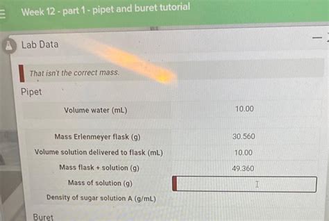 Solved Calculate density of sugar solution . Record in Lab | Chegg.com