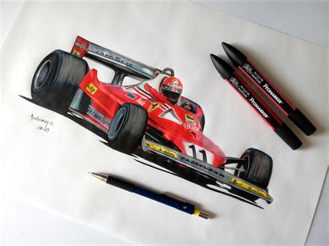 Niki Lauda on the Ferrari 312 T2 by Anthony-C (Me) : r/F1Porn