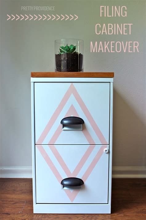 Painted Filing Cabinet Makeover