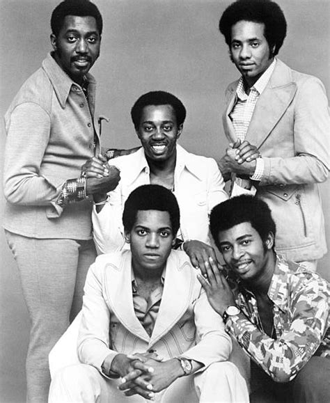 The Temptations CIRCA 1974: Photo of Temptations. Back row: Otis Williams, Melvin Franklin ...