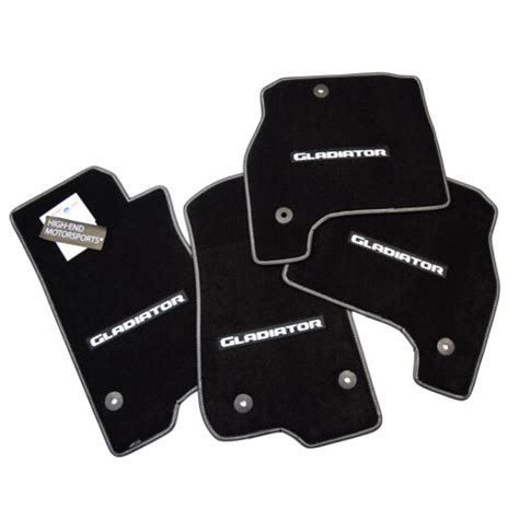 Floor Mats 2020 - 2023 Jeep GLADIATOR 4PC 4 LOGOS Black Vinyl Trim 32oz ULTIMAT | eBay