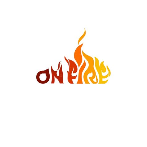 Premium Vector | On fire wordmark logo