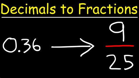 How To Convert Decimals to Fractions - YouTube