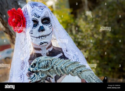 Trick or treating in costumes on Halloween night Stock Photo - Alamy